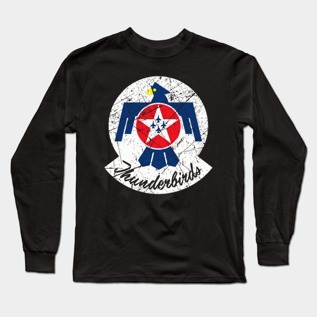 Thunderbirds USAF Vintage Long Sleeve T-Shirt by Mandra